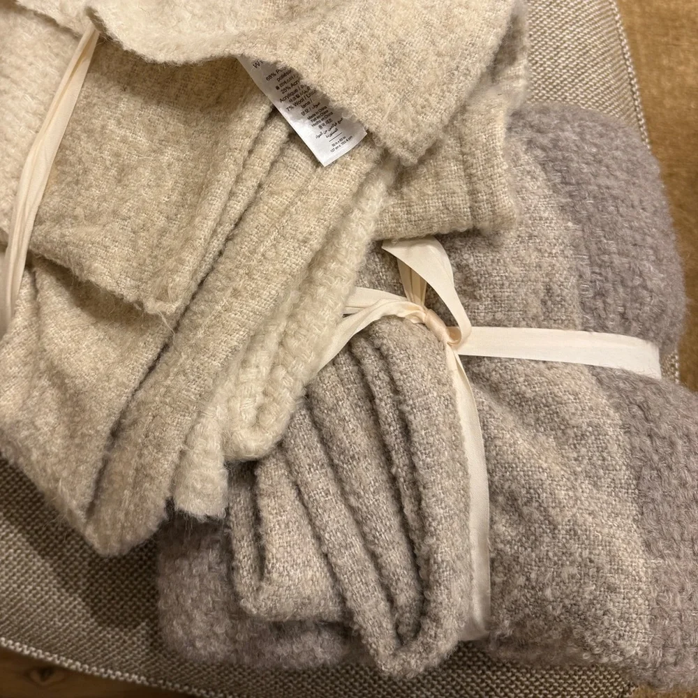 West Elm Basketweave Boucle Throw